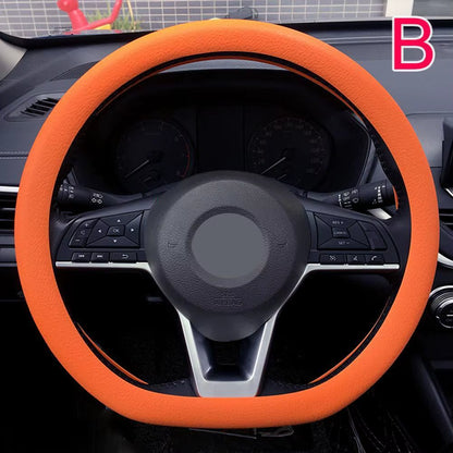 Stylish Universal Silicone Car Steering Wheel Cover - Soft, Multi-Color Auto Accessory for Customized Comfort