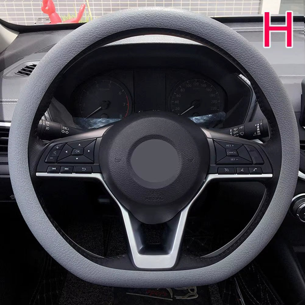 Stylish Universal Silicone Car Steering Wheel Cover - Soft, Multi-Color Auto Accessory for Customized Comfort