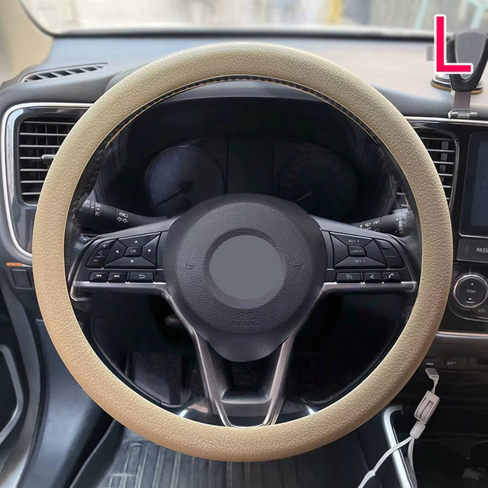 Stylish Universal Silicone Car Steering Wheel Cover - Soft, Multi-Color Auto Accessory for Customized Comfort