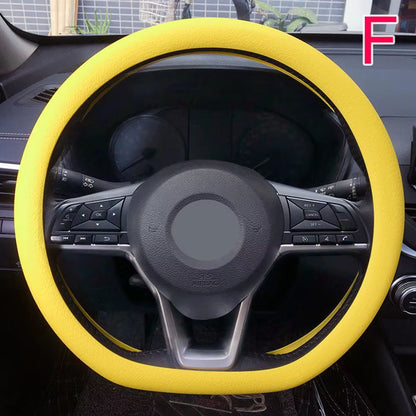 Stylish Universal Silicone Car Steering Wheel Cover - Soft, Multi-Color Auto Accessory for Customized Comfort