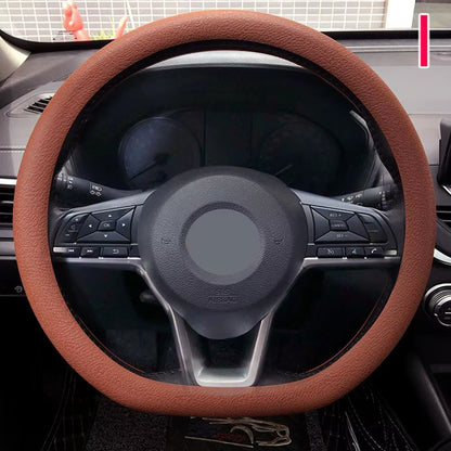 Stylish Universal Silicone Car Steering Wheel Cover - Soft, Multi-Color Auto Accessory for Customized Comfort