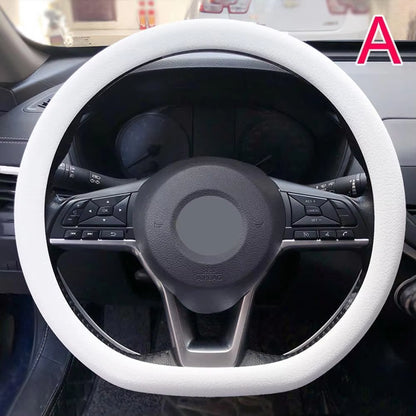 Stylish Universal Silicone Car Steering Wheel Cover - Soft, Multi-Color Auto Accessory for Customized Comfort