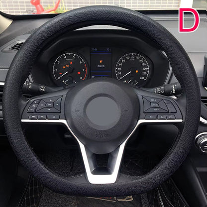 Stylish Universal Silicone Car Steering Wheel Cover - Soft, Multi-Color Auto Accessory for Customized Comfort