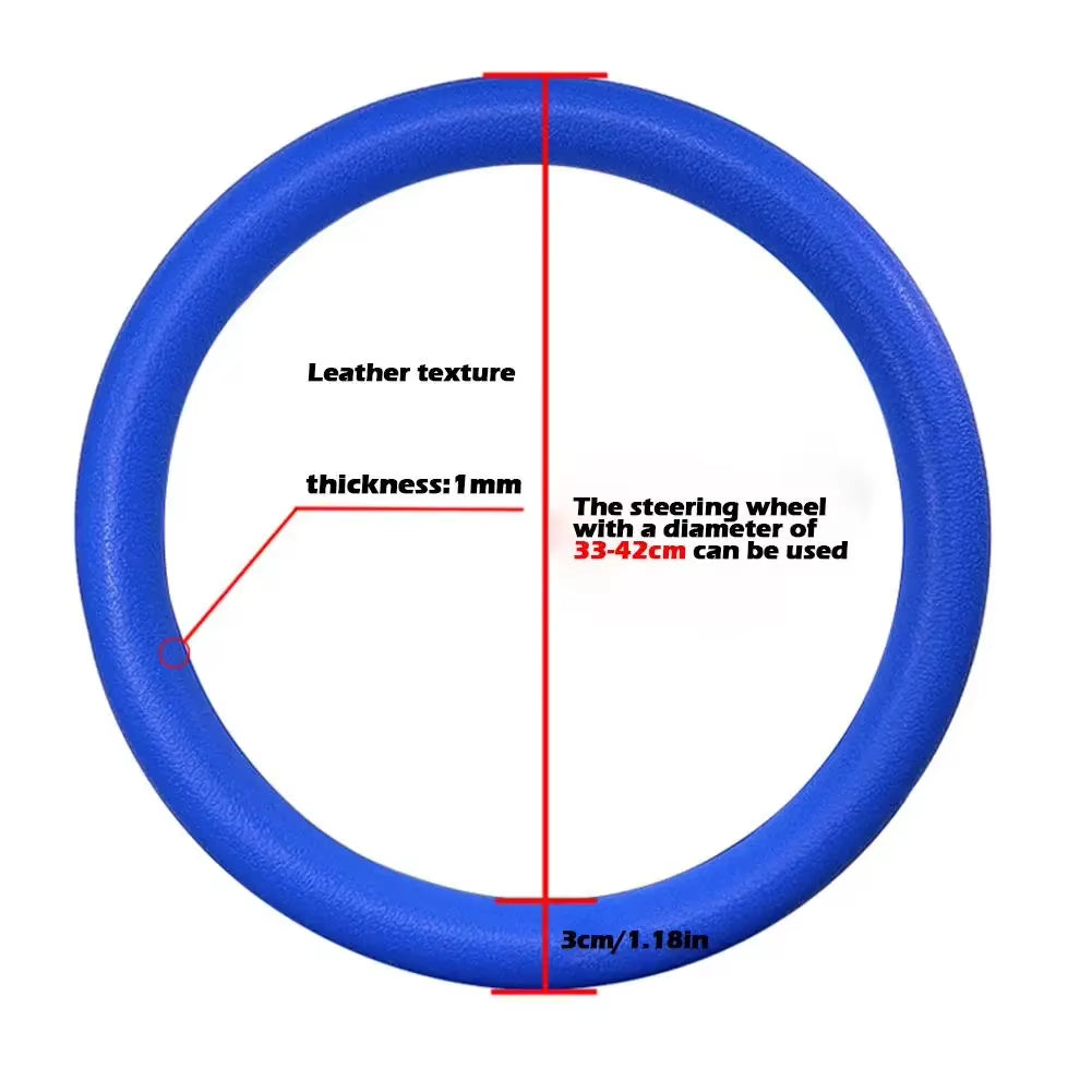 Stylish Universal Silicone Car Steering Wheel Cover - Soft, Multi-Color Auto Accessory for Customized Comfort