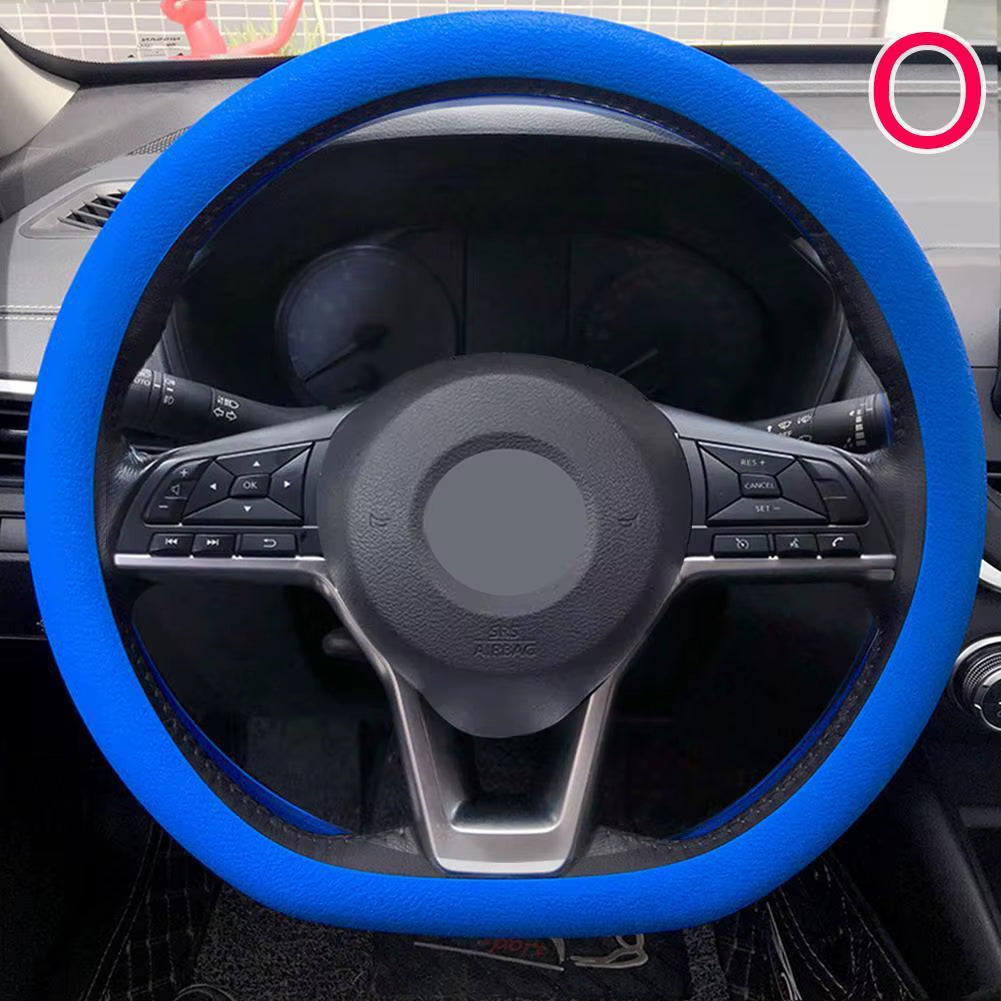 Stylish Universal Silicone Car Steering Wheel Cover - Soft, Multi-Color Auto Accessory for Customized Comfort