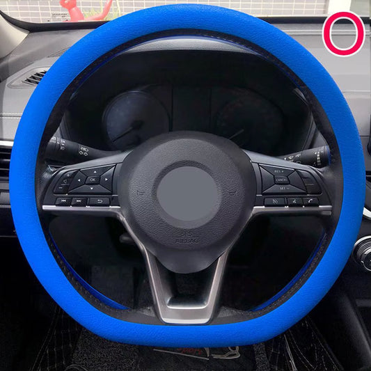 Stylish Universal Silicone Car Steering Wheel Cover - Soft, Multi-Color Auto Accessory for Customized Comfort