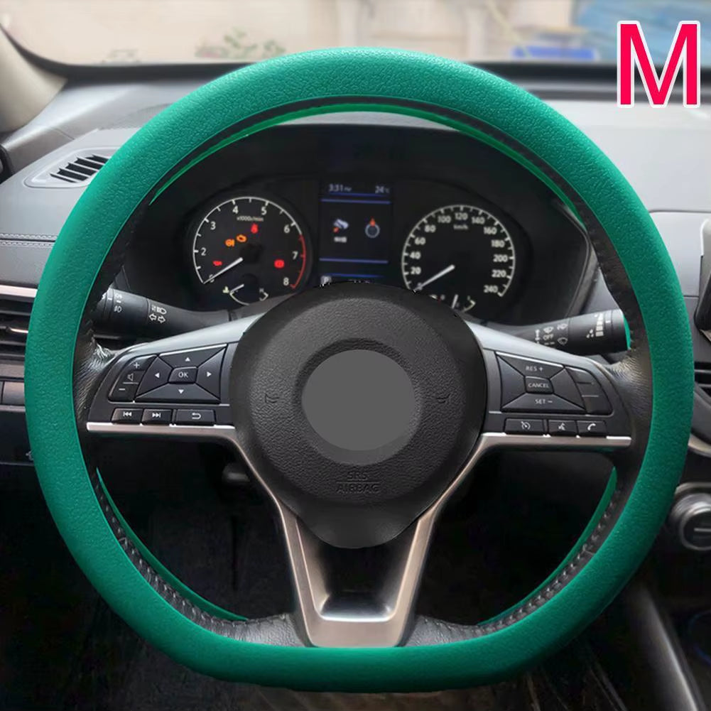Stylish Universal Silicone Car Steering Wheel Cover - Soft, Multi-Color Auto Accessory for Customized Comfort